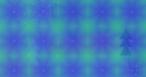 abstract green shapes and christmas trees on blue background - Download Free Stock Images Pikwizard.com
