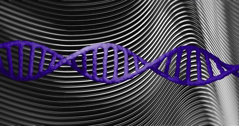 Abstract dna strand with wavy lines for genetics science concept
