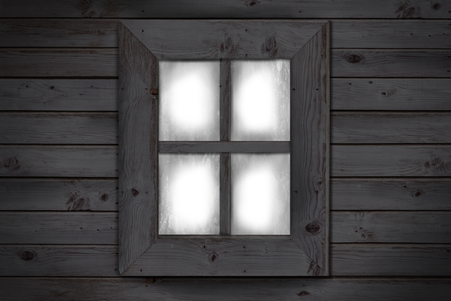 Dark Wooden Wall with Small Window on Transparent Background - Download Free Stock Videos Pikwizard.com