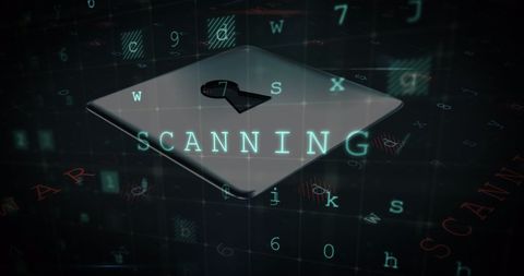 Cybersecurity Lock in Decryption Process with Code Background - Download Free Stock Images Pikwizard.com