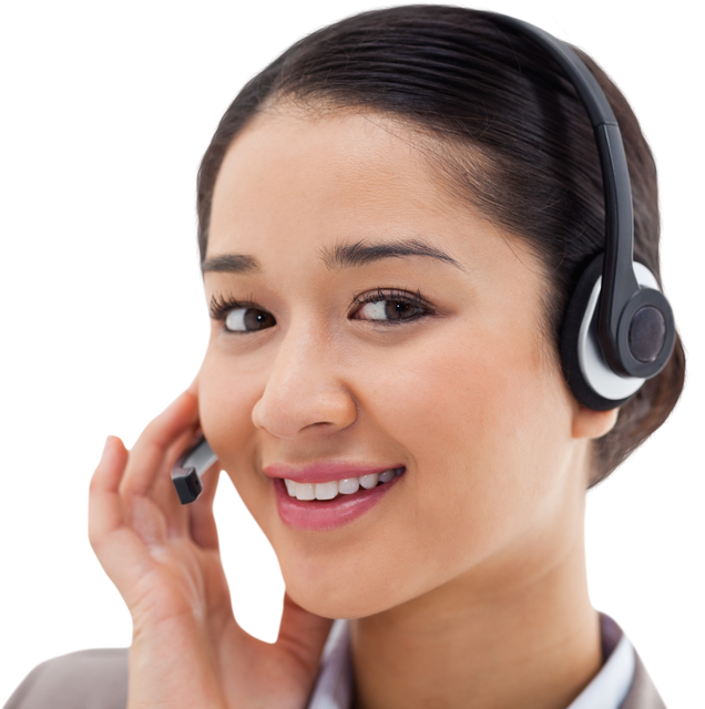 Transparent Smiling Call Center Operator with Headset - Download Free Stock Videos Pikwizard.com