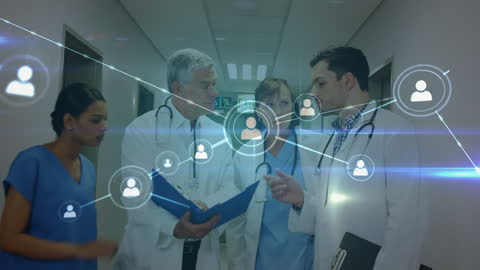 Healthcare Team Collaboration with Digital Network Overlay