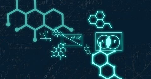 Abstract digital interface with geometric calculations