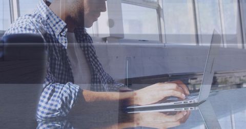 Busy Businessman Typing on Laptop in Office Environment - Download Free Stock Images Pikwizard.com