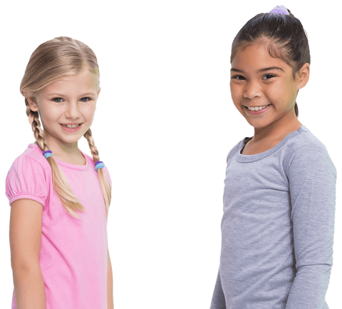happy diverse girls smiling on transparent background - Download Free Stock Videos Pikwizard.com