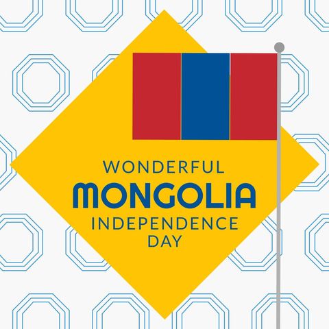 mongolia independence day celebration with flag vector - Download Free Stock Templates Pikwizard.com
