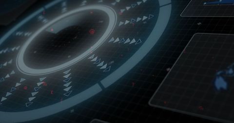 Futuristic Digital Interface with Scanning Radar and Data Visualizations - Download Free Stock Images Pikwizard.com
