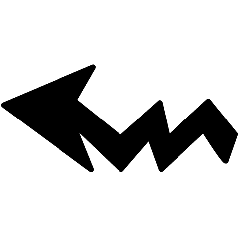 Black arrow with transparent background for business and growth