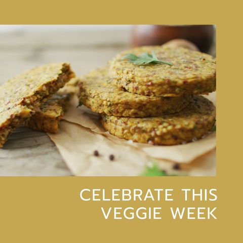 healthy vegetarian patties on parchment paper for national veggie week - Download Free Stock Templates Pikwizard.com