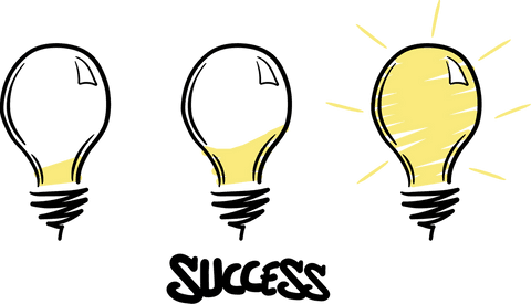 Bright Success Concept with Doodle Light Bulbs on Transparent Background - Download Free Stock Videos Pikwizard.com