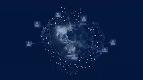 Futuristic Global Connectivity Network Visualization