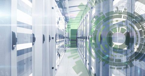 Digital Visualization of Data Processing in Modern Server Room - Download Free Stock Images Pikwizard.com