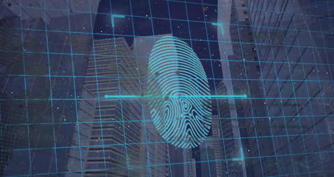 Futuristic Fingerprint Scanning in Digital Interface