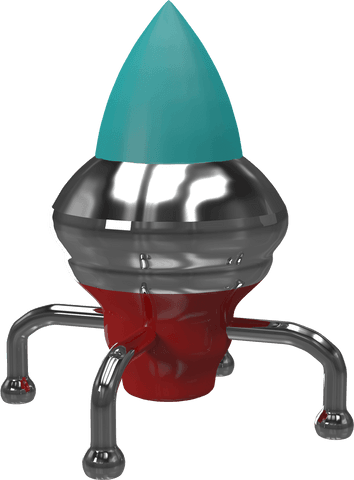 transparent retro futuristic silver rocket with blue nose cone - Download Free Stock Videos Pikwizard.com