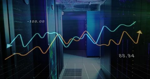Digital Stock Market Data Visualization in Server Room - Download Free Stock Images Pikwizard.com