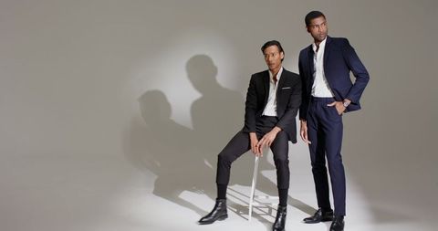 Modern Business Professionals in Elegant Attire