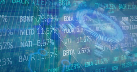 Digital Data and Analytics Blended with Urban Cityscape