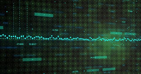 Digital Sport Analytics with Green Neon Football Symbols - Download Free Stock Images Pikwizard.com