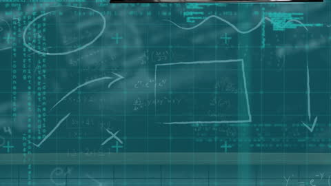 Global Data Processing Animation on Technological Background