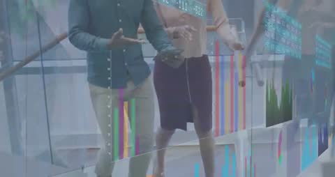 Business Professionals Using AR Technology for Data Analysis