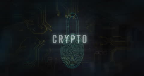 Futuristic Crypto Security and Technology Concept
