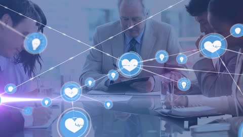 Diverse Business Team Embracing Digital Health Technology