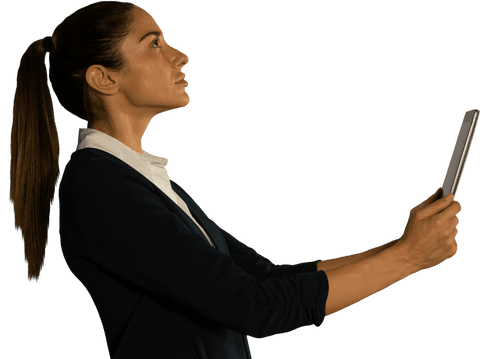 Businesswoman Navigating Transparent Virtual Interface Screen - Download Free Stock Videos Pikwizard.com