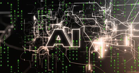 ai and data processing with digital matrix and chemical formulas - Download Free Stock Images Pikwizard.com