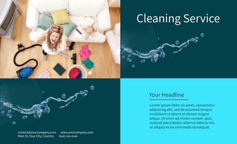 professional cleaning service advertisement with relaxed living environment - Download Free Stock Templates Pikwizard.com