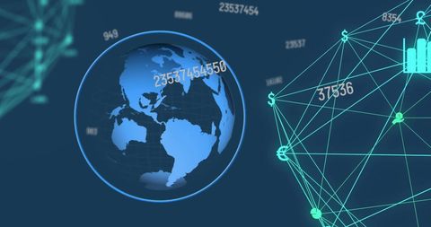 Digital Global Financial Data with Mathematical Connections - Download Free Stock Images Pikwizard.com