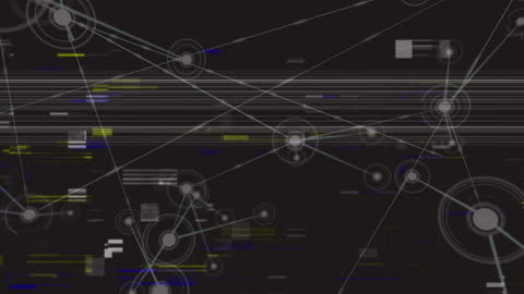 Futuristic Abstract Digital Network Visualization