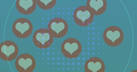 Floating Heart Reactions on Digital Blue Background - Download Free Stock Images Pikwizard.com