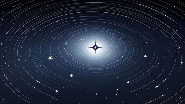 Radiating star with diffraction spikes in vast space