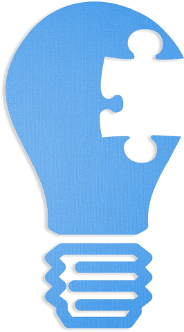 Transparent Blue Light Bulb with Puzzle Piece Cutout on White Background - Download Free Stock Videos Pikwizard.com