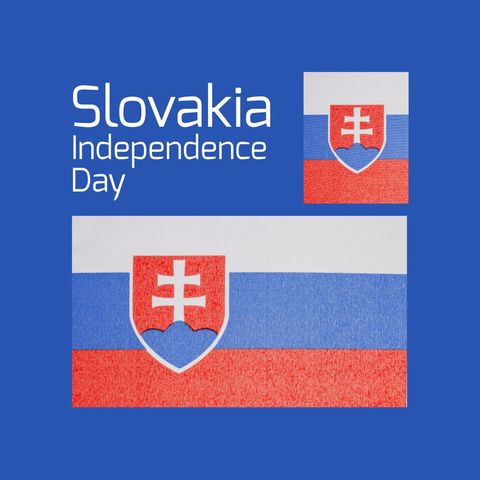 Slovakia Independence Day Celebration with National Flag - Download Free Stock Templates Pikwizard.com