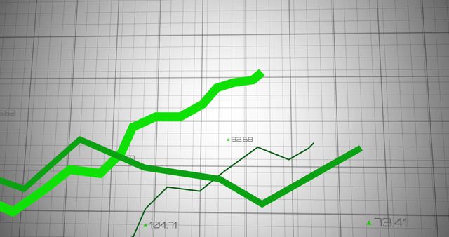 Green Upward Trending Financial Graph on Grid Background - Download Free Stock Images Pikwizard.com