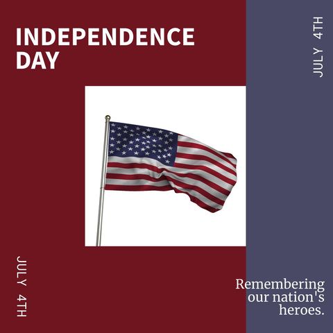 Patriotic Independence Day Design with American Flag - Download Free Stock Templates Pikwizard.com