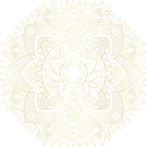 Abstract Mandala Design Floating on Transparent Background