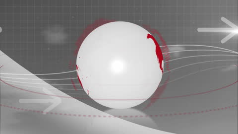 Animated Globe Representing Global Connections and Data Flow