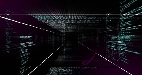 Futuristic Data Flow in Abstract Digital Space - Download Free Stock Images Pikwizard.com