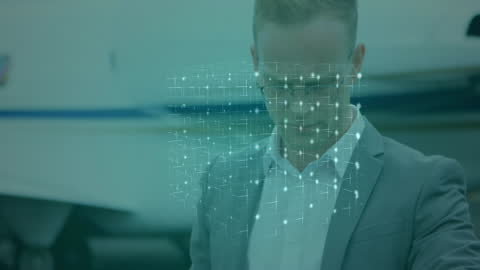 Futuristic Data Visualization with Business Professional