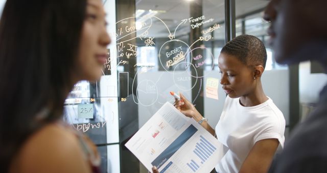 Team Analyzing Data on Transparent Glass Board in Office Setting - Download Free Stock Images Pikwizard.com