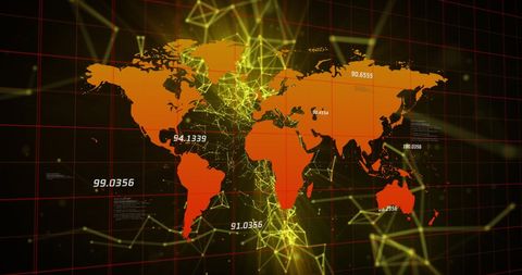 Global Network Technology Over Digital World Map - Download Free Stock Images Pikwizard.com