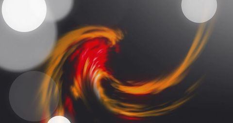 Abstract Light Trails on Dark Background with Bokeh