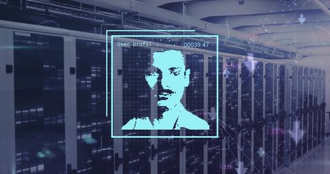 Biometric Pattern Recognition in Data Center Environment - Download Free Stock Images Pikwizard.com