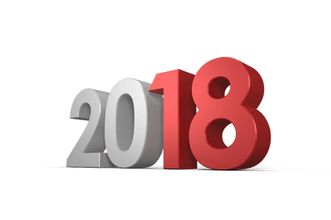 Transparent 3D Text of 2018 in Red and White Highlight New Year - Download Free Stock Videos Pikwizard.com