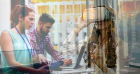 Innovative office with virtual reality technology