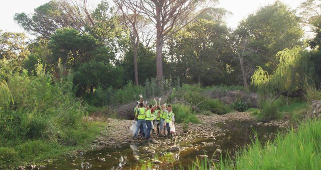 Group of Volunteers Collecting Litter in a Forest - Download Free Stock Images Pikwizard.com