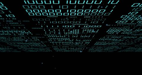 Futuristic Binary Code Data Flow with Digital Interface - Download Free Stock Images Pikwizard.com