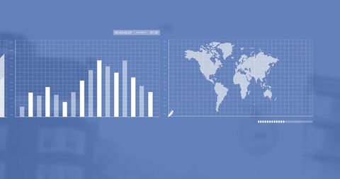 Digital Interface with Global Data Charts - Download Free Stock Images Pikwizard.com